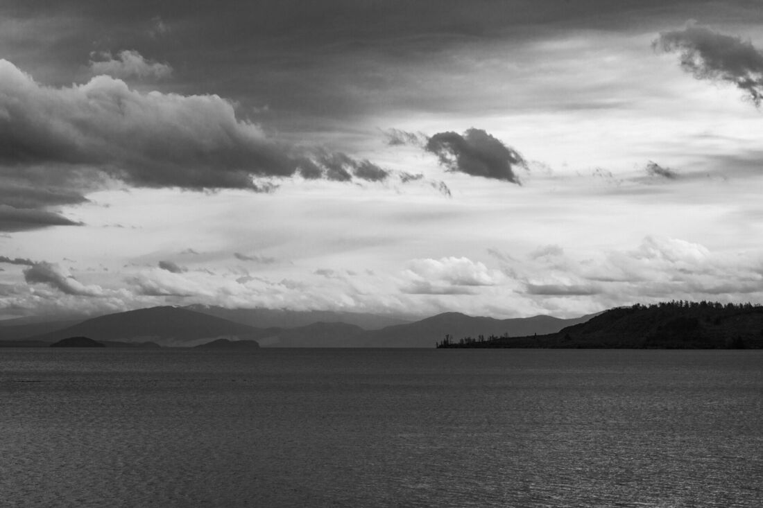 Lake Taupo in the Gathering Clouds